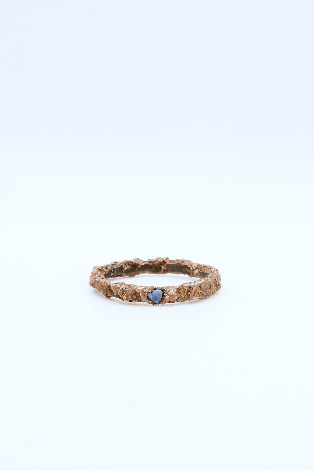 Ian Clapper Bronze Erosion Thin Lab Emerald Ring