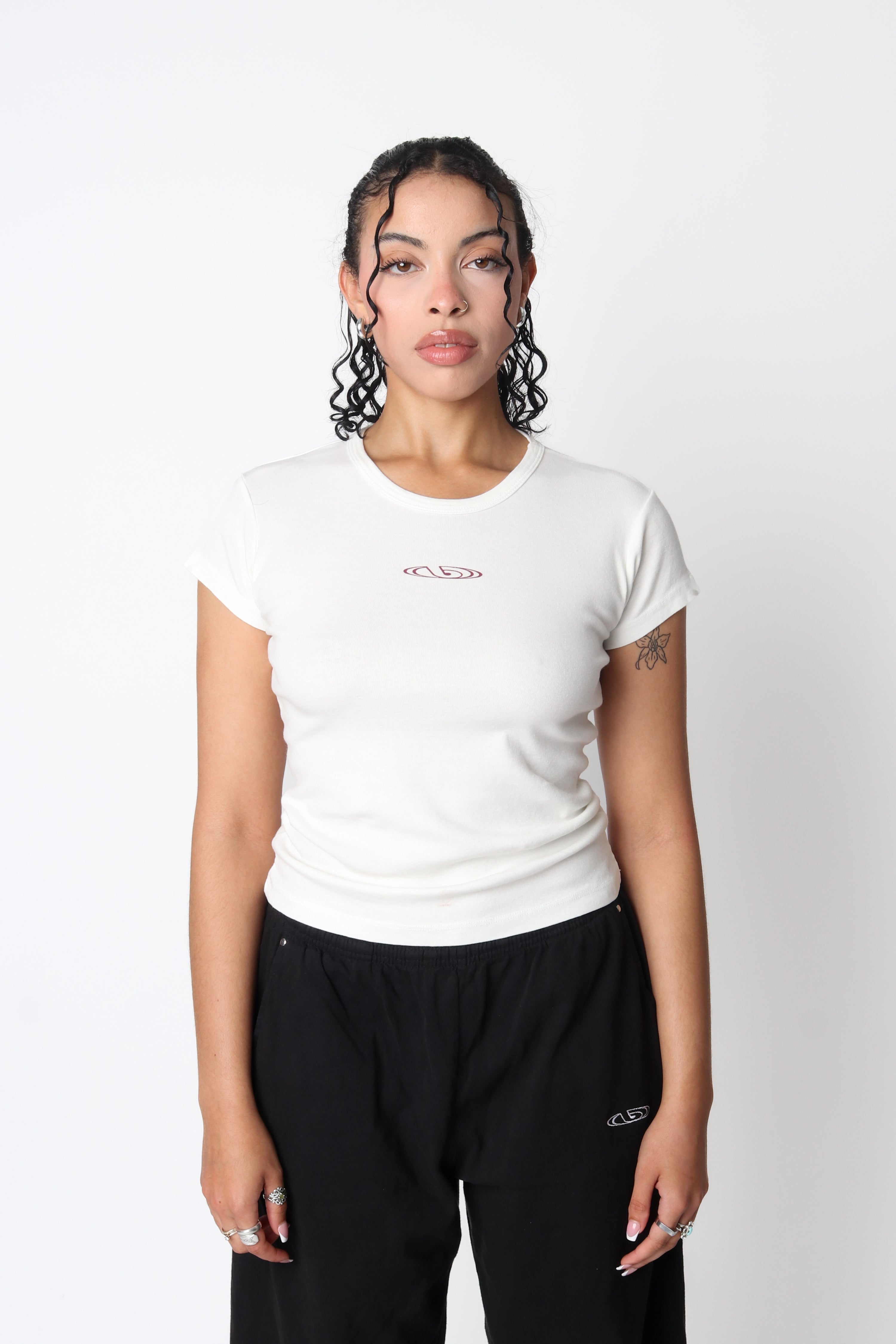 By.Everyone Shop Logo White Baby Tee