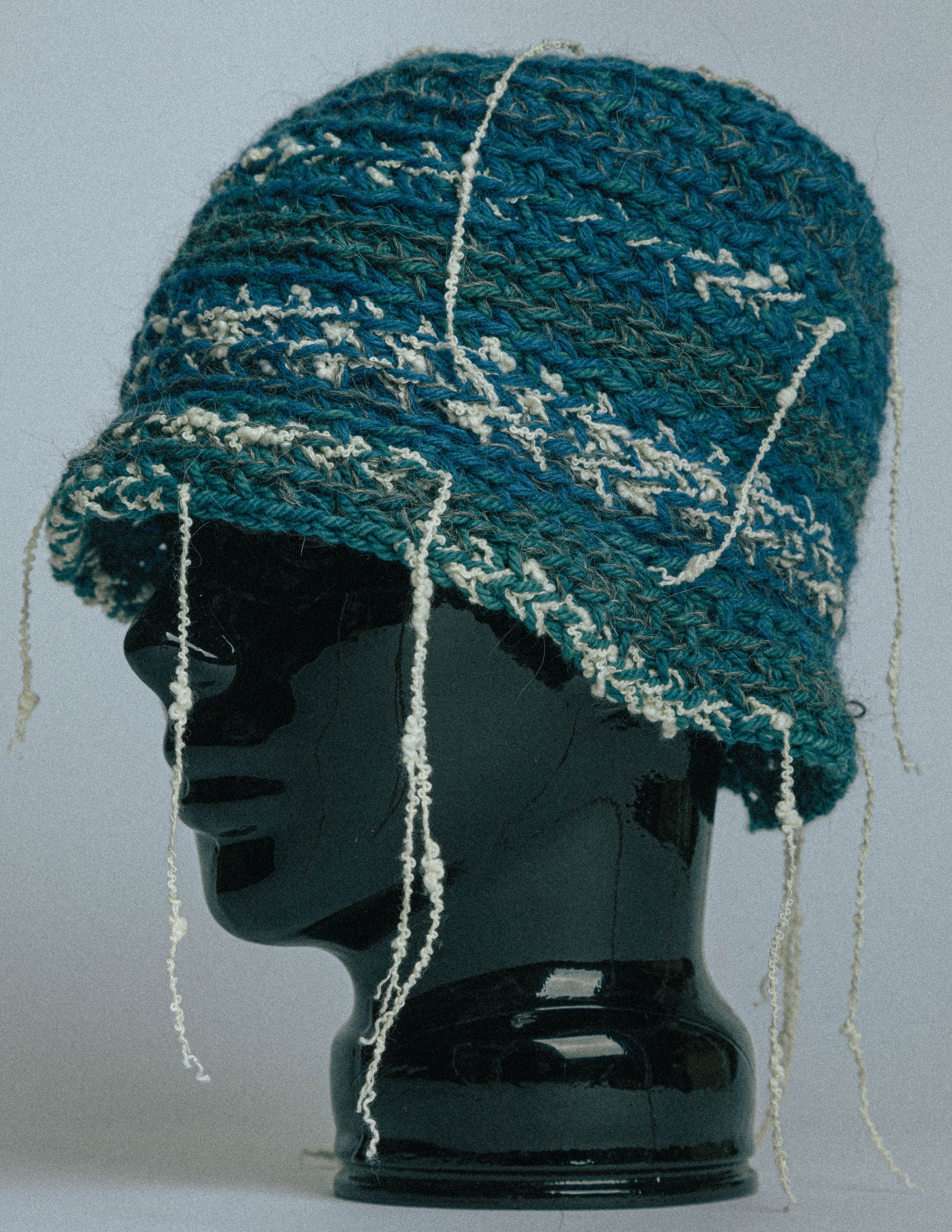Souvenirs By. Auntie Flew Crocheted Jelly Fish Beanie