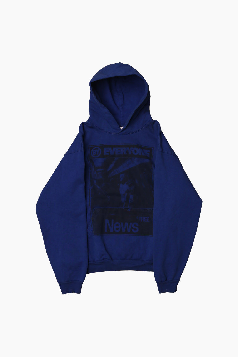 Souvenirs By.Everyone Free News Hoodie Cobalt Blue