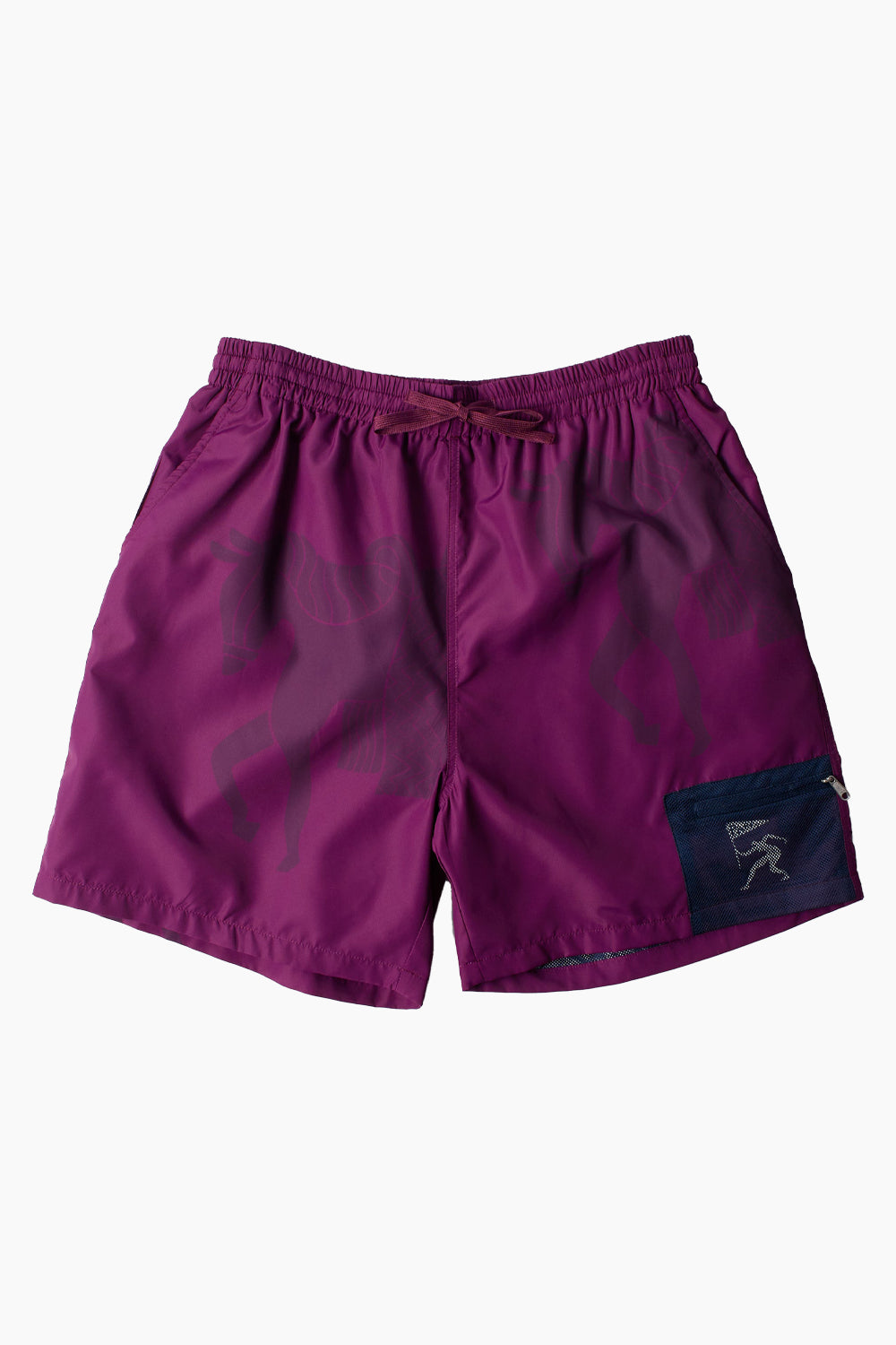 By Parra Horse Shorts Tyrian Purple