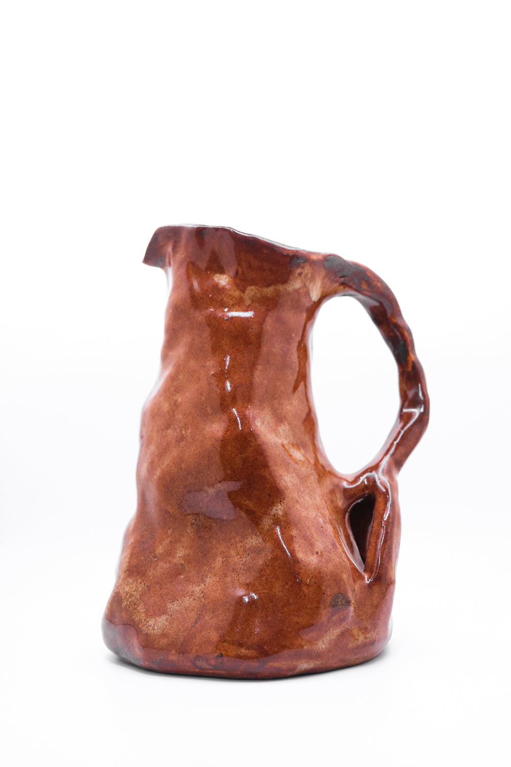 Ian Clapper Glazed Organic Flower Pitcher
