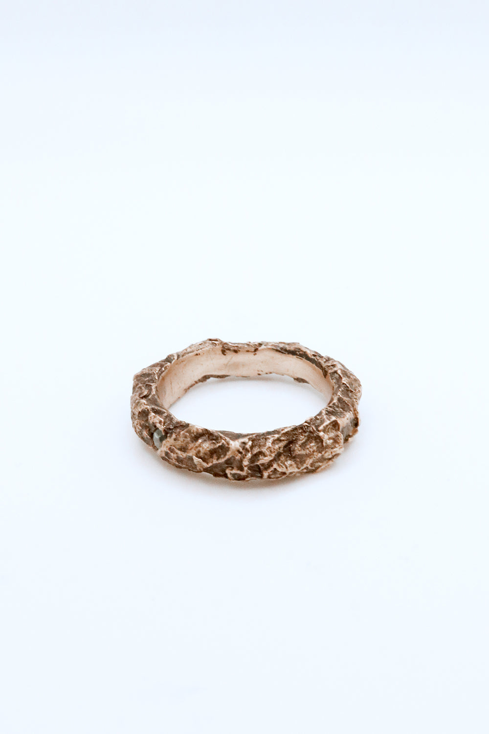 Ian Clapper Oxidized Erosion Dark Green CZ Ring