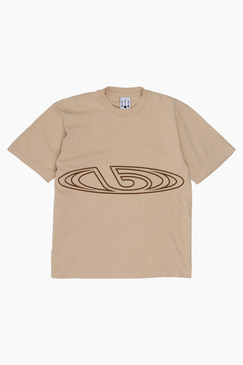 By.Everyone Outline Shop Logo Beige T-Shirt