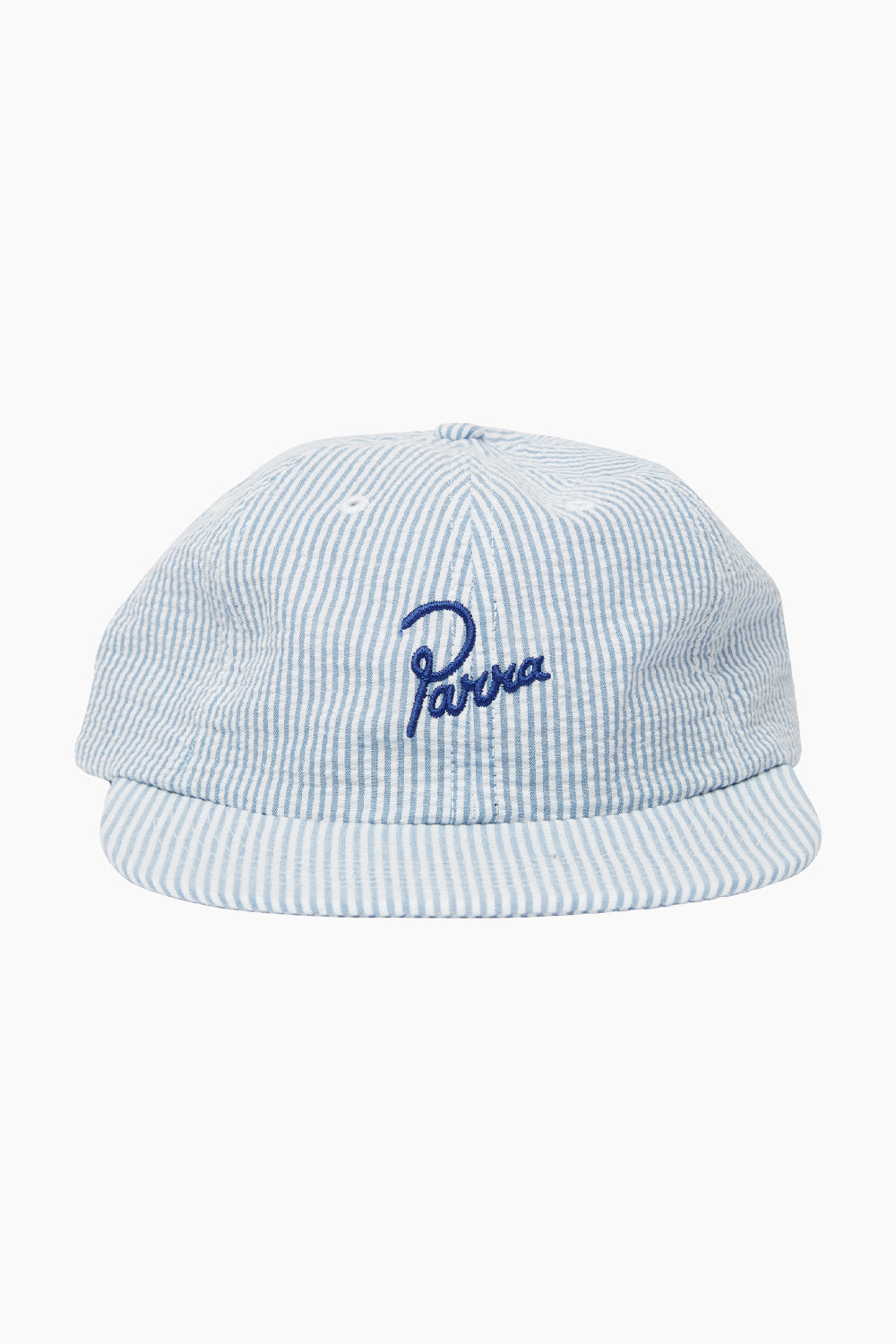 By Parra Seersucker Classic Logo 6 Panel Hat blue