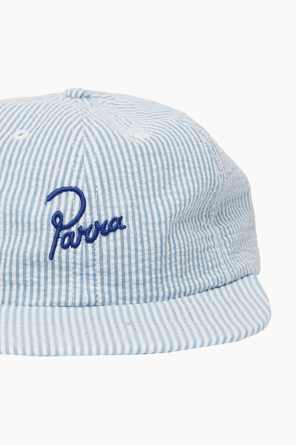 By Parra Seersucker Classic Logo 6 Panel Hat blue