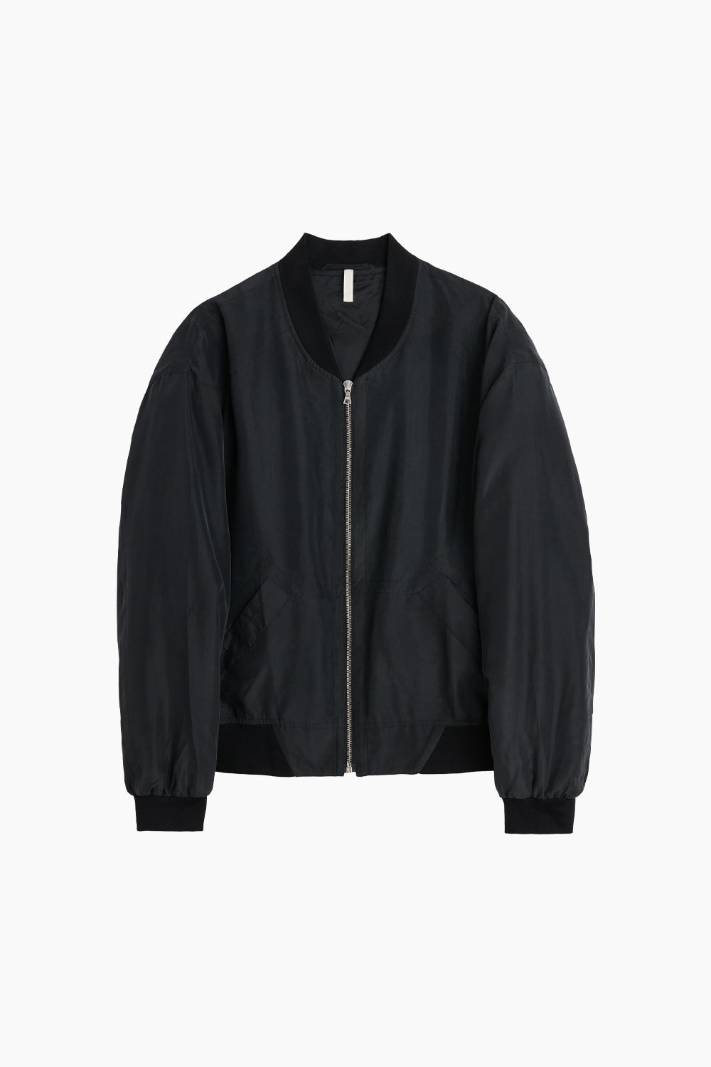 Sunflower Silk Black Bomber Jacket