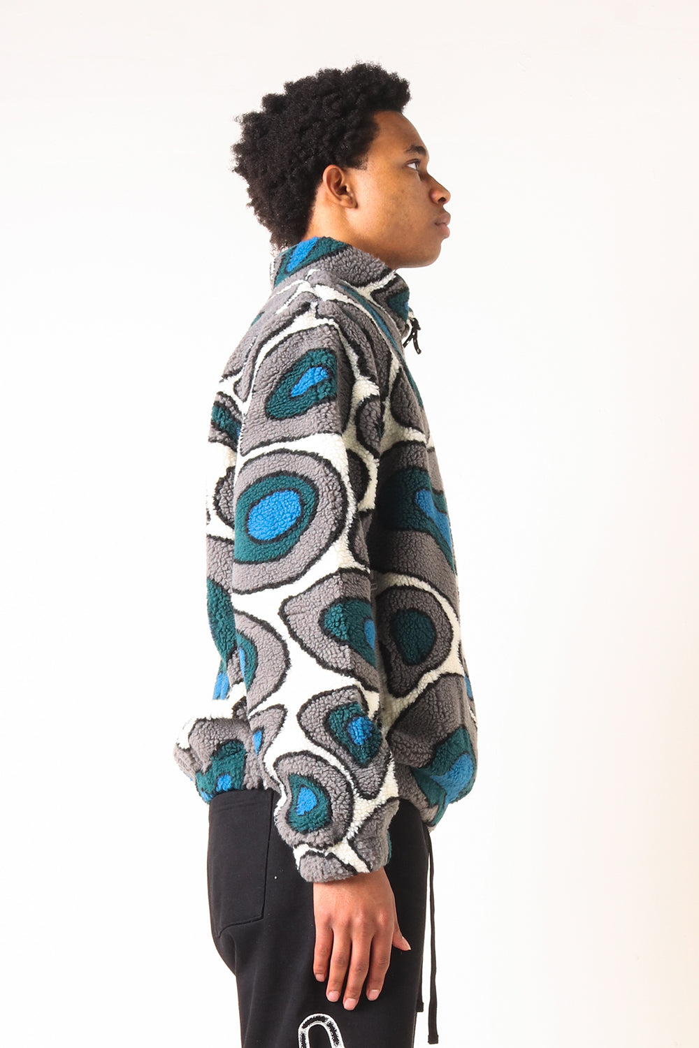 By Parra Amethist Geode Polar Fleece Pull Over