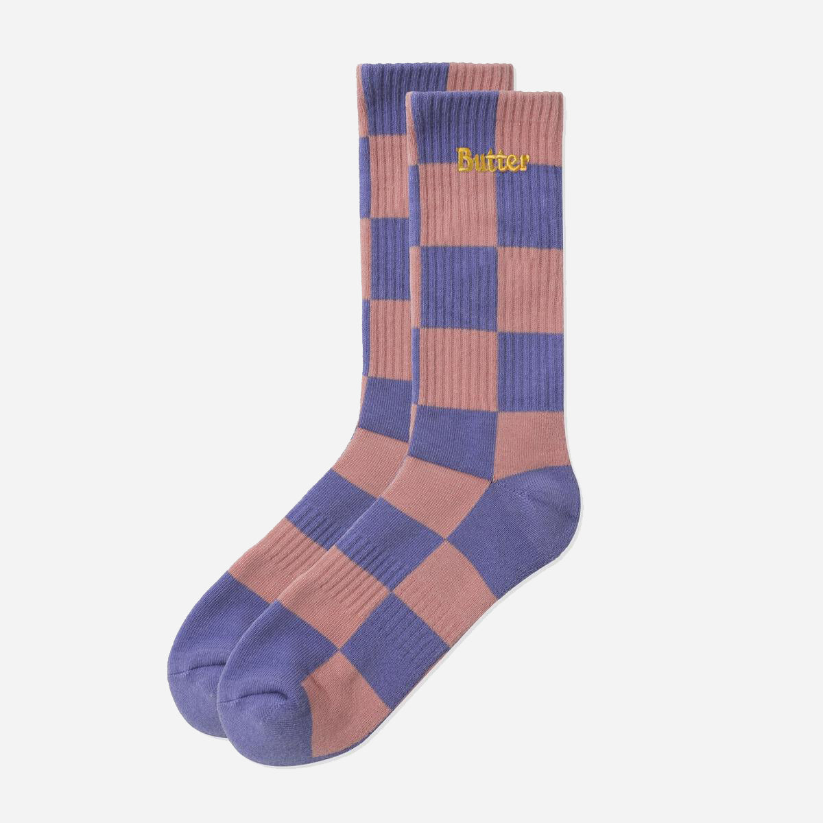 Checkered Socks Terracotta / Mauve