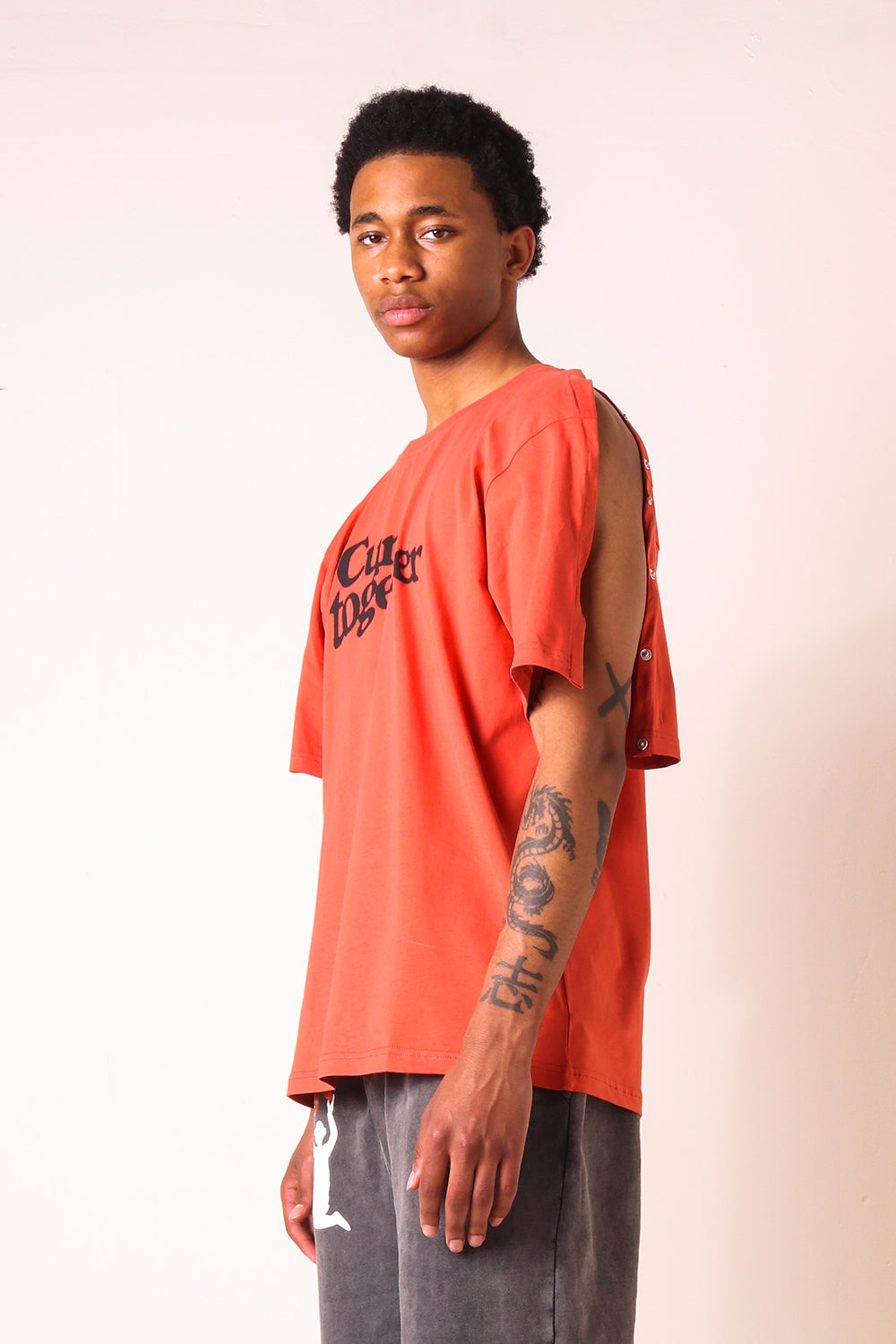Carne Bollente Cum Together Buttoned Short Sleeve T-Shirt