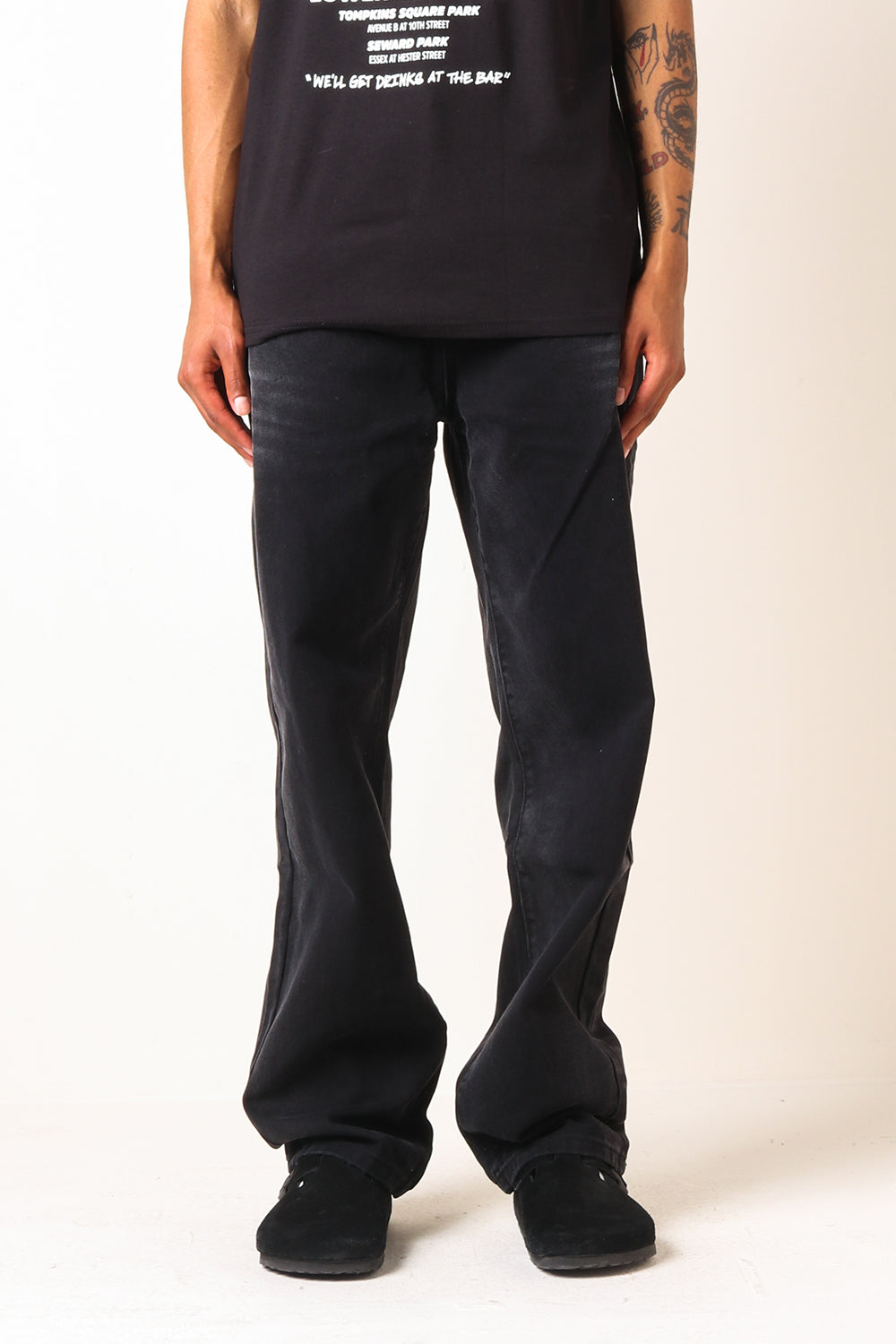 Iggy Black Distressed Out Black Denim