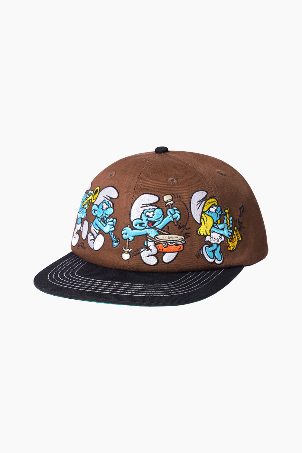 Butter Goods Smurfs Band 6 Panel Cap Brown
