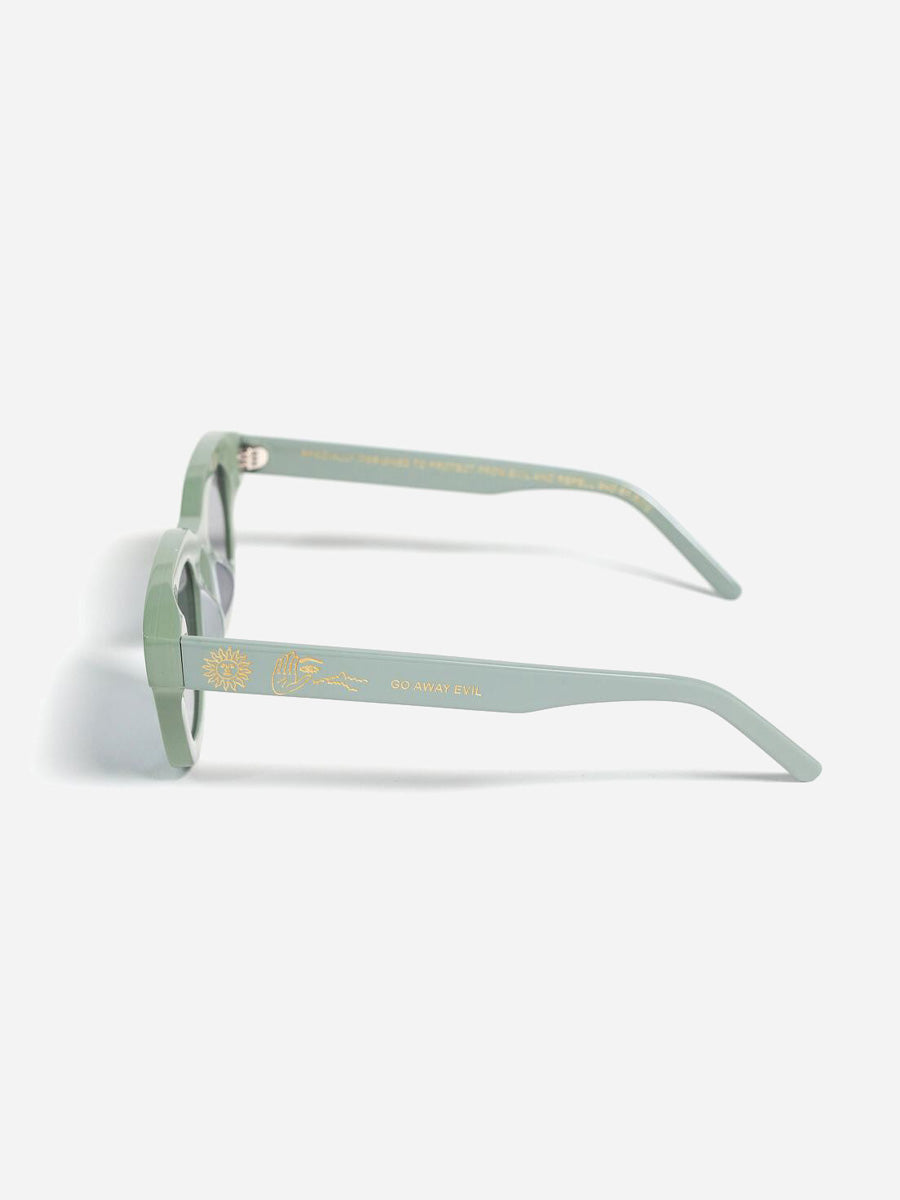 Go Away Evil Sunglasses - Sage