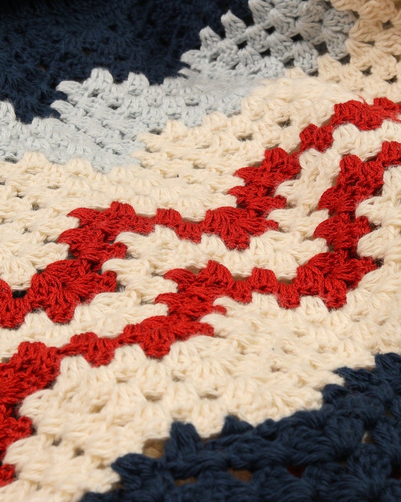 Handknit Grandpa Crochet Cardigan