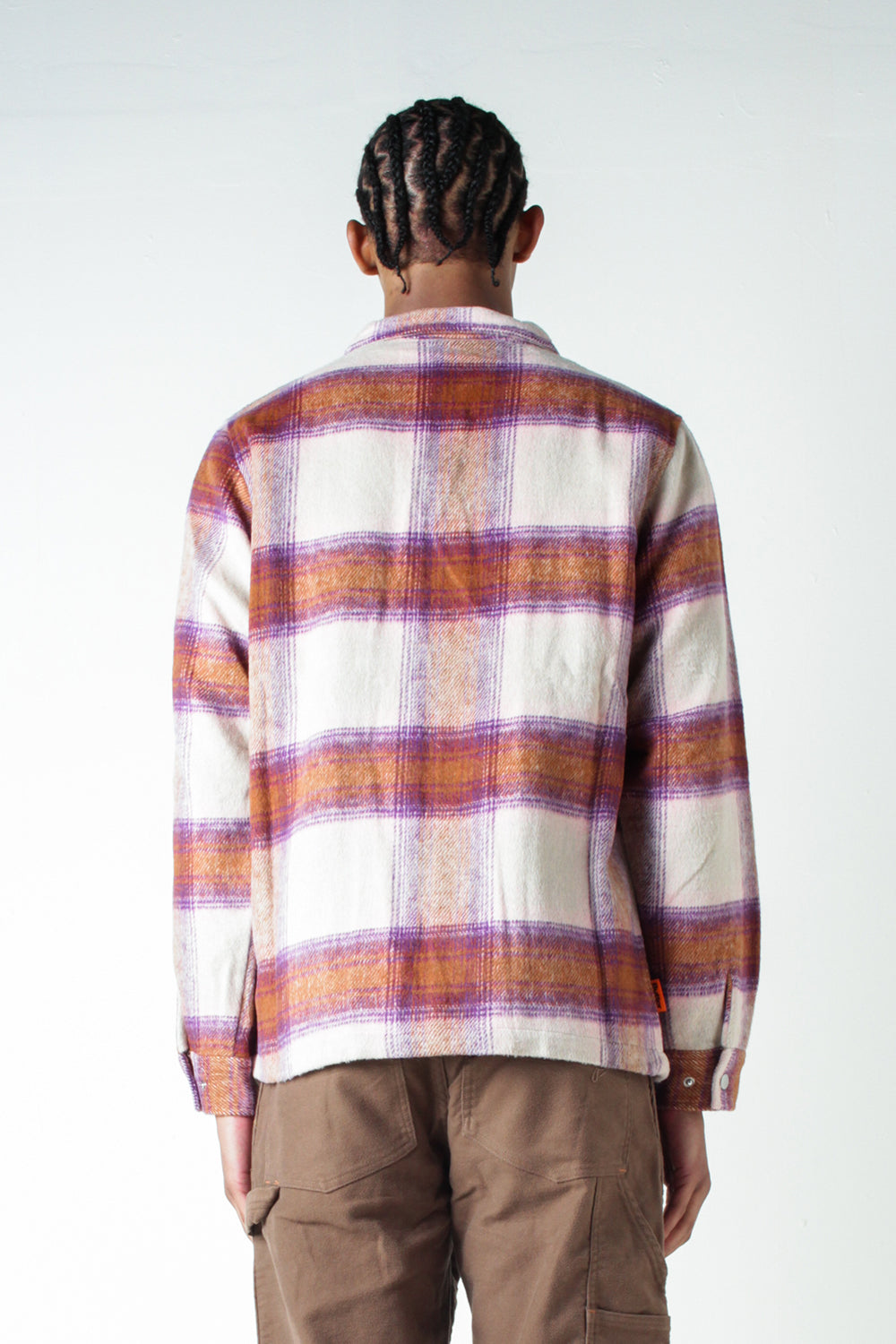 Butter Goods Heavy Weight Flannel Overshirt Walnut Grape