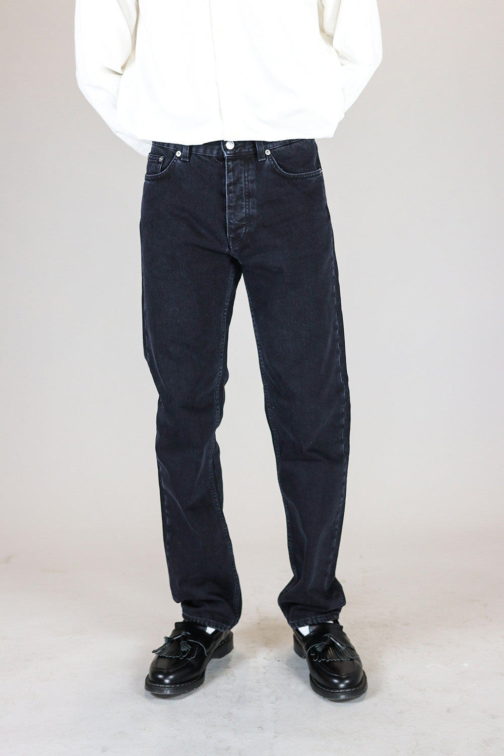 Washed Black Straight Jean