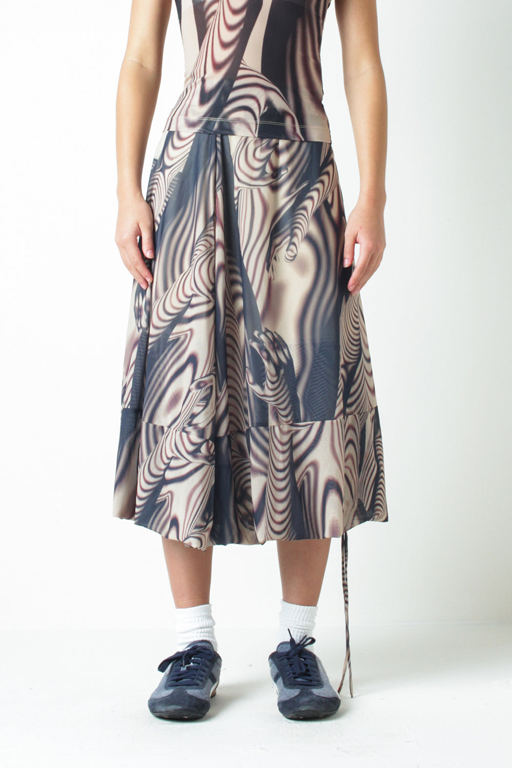 Perks & Mini Moire Mesh Bubble Skirt