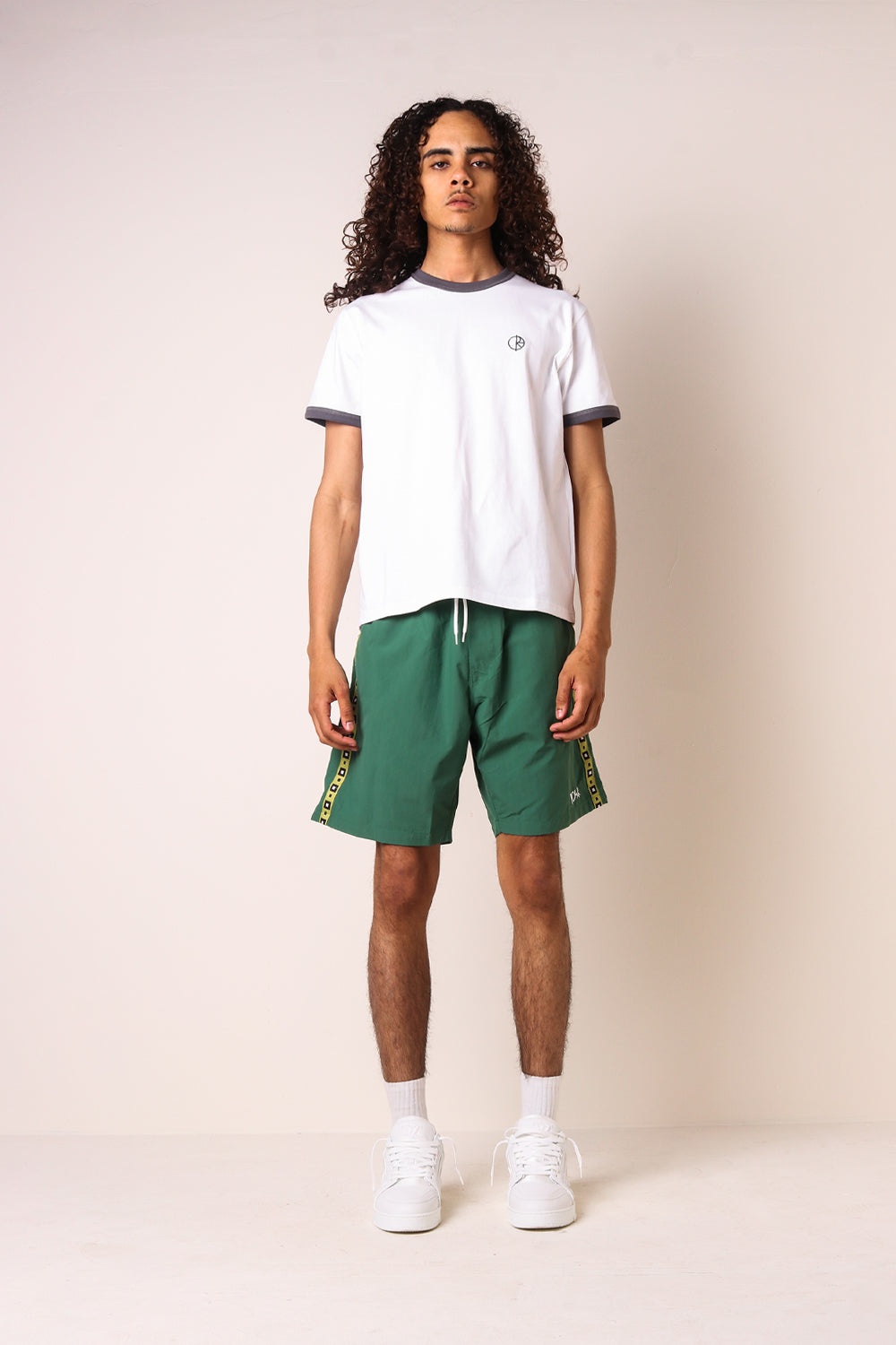 Polar Square Stripe City Swim Shorts Green