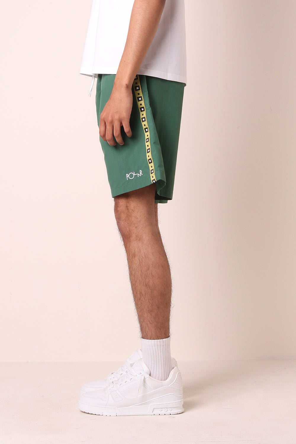 Polar Square Stripe City Swim Shorts Green