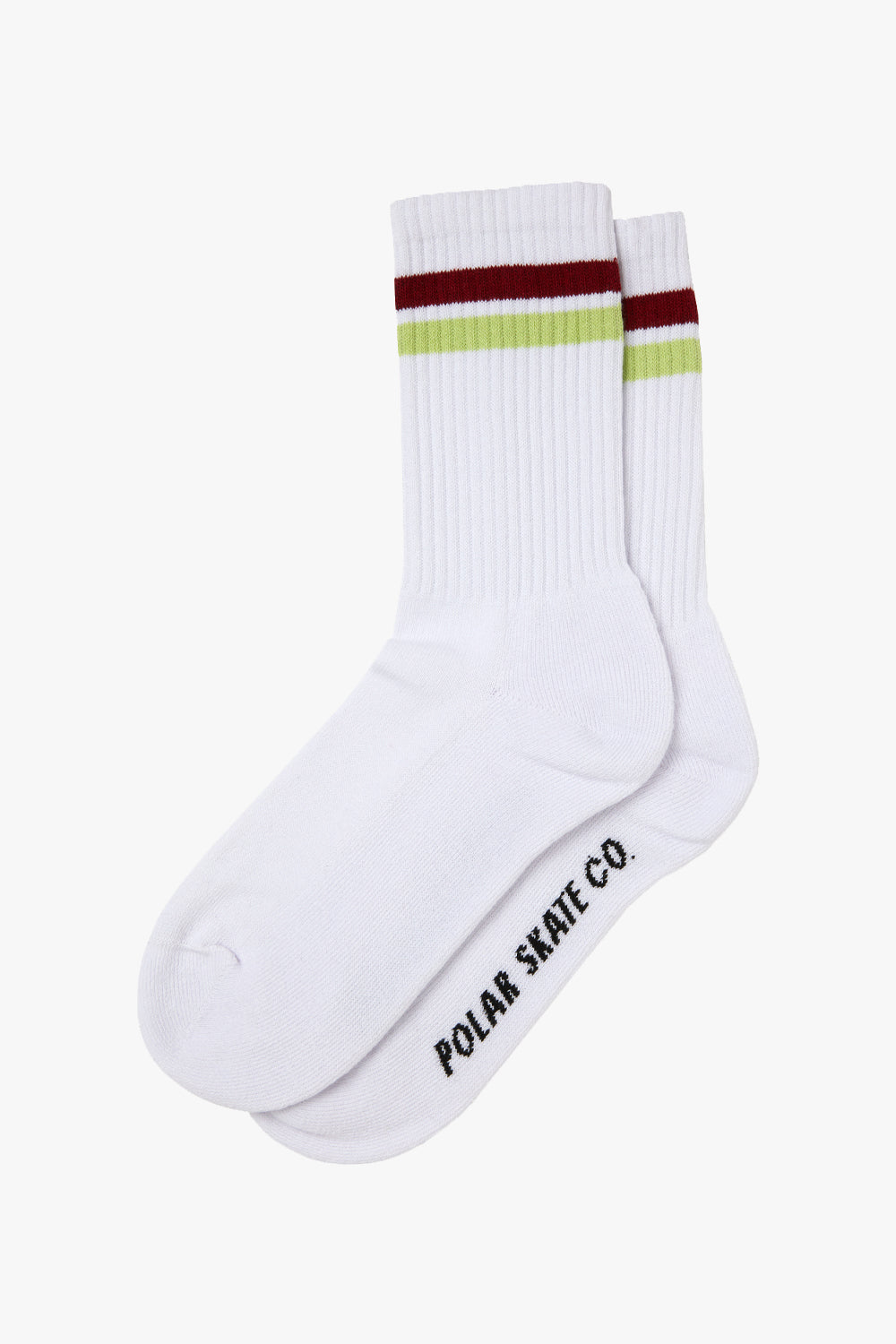 Polar Stripe Socks White Red Yellow