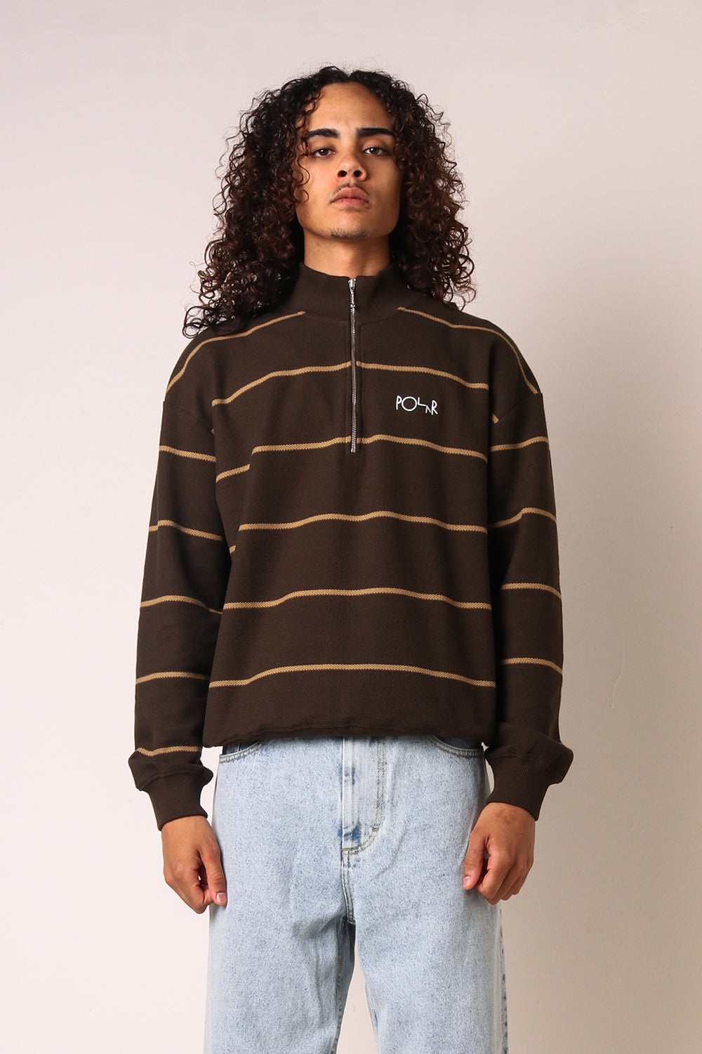 Polar skateStripe Zip Neck Sweatshirt