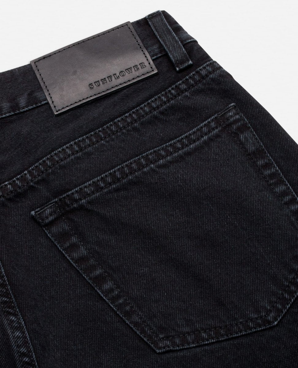 Washed Black Straight Jean