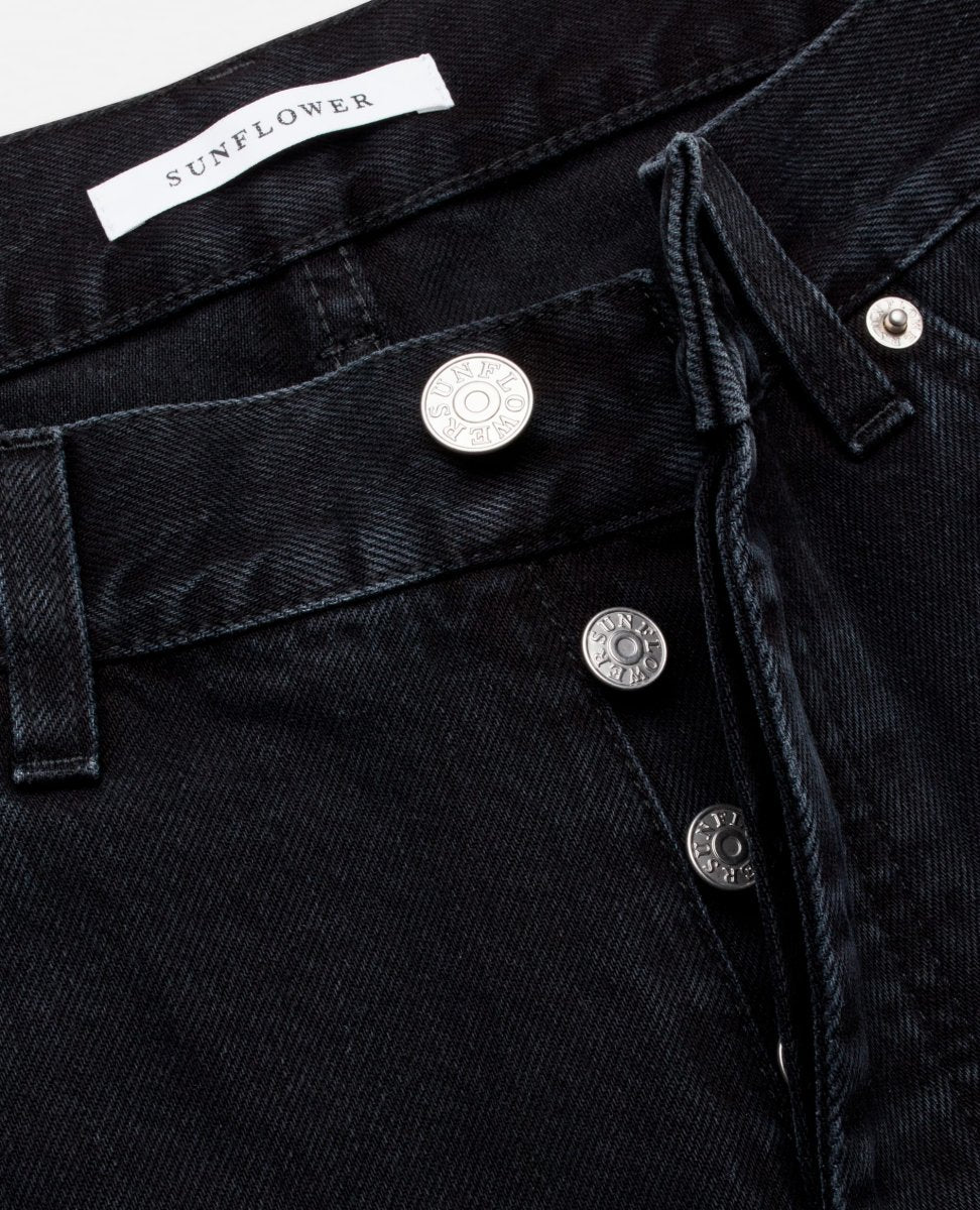 Washed Black Straight Jean