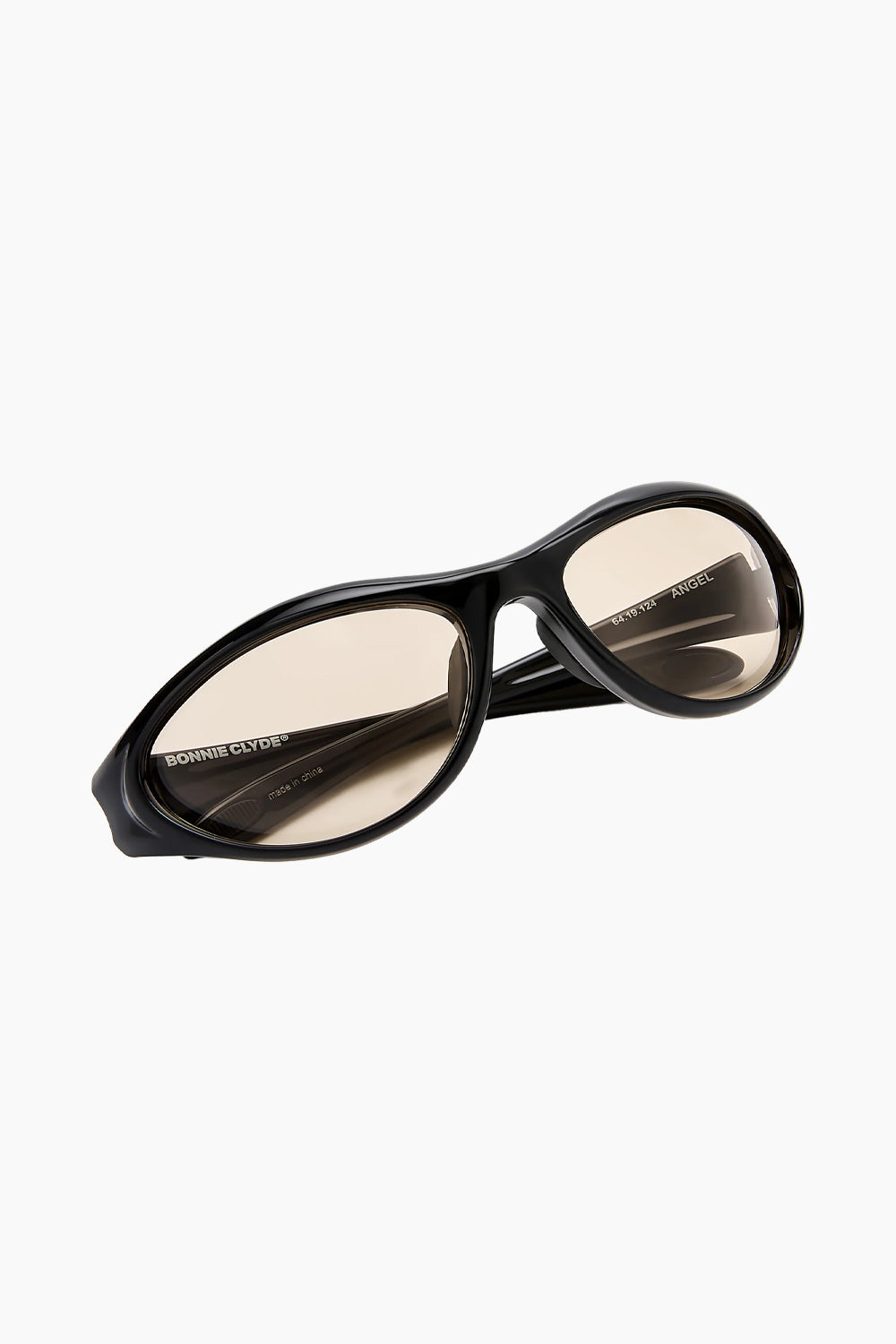 Bonnie Clyde Black Angel Sunglasses Brown Tint