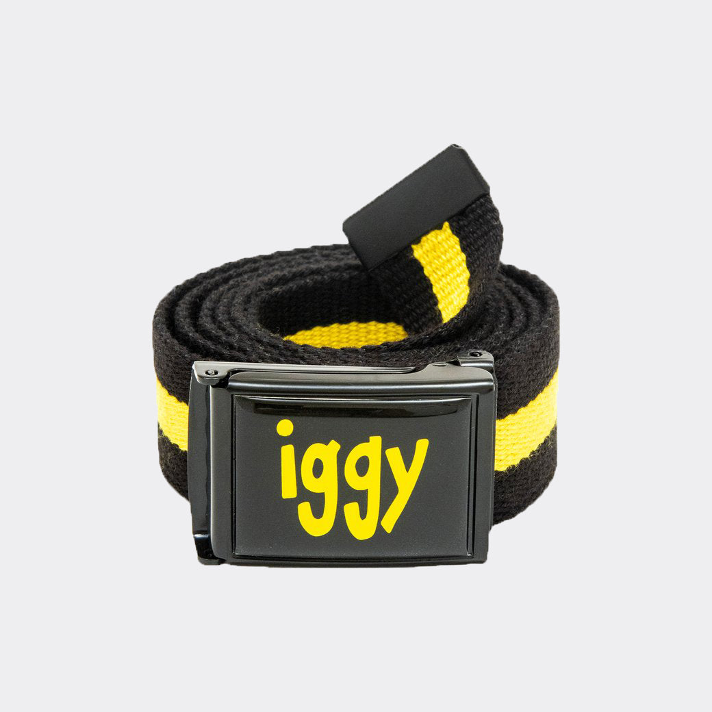 Black and Yellow Stripe Belt