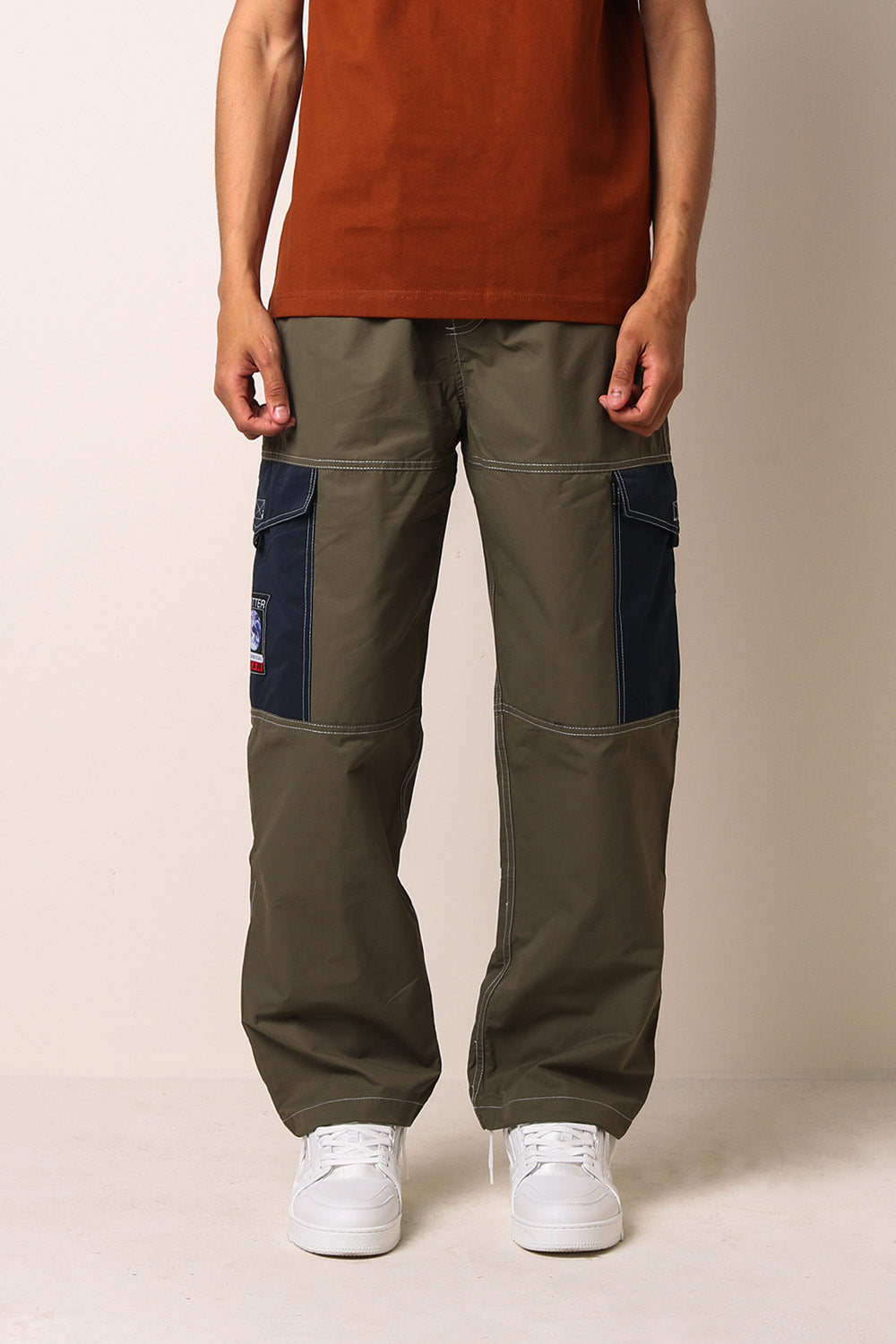 Contrast Cargo Pants