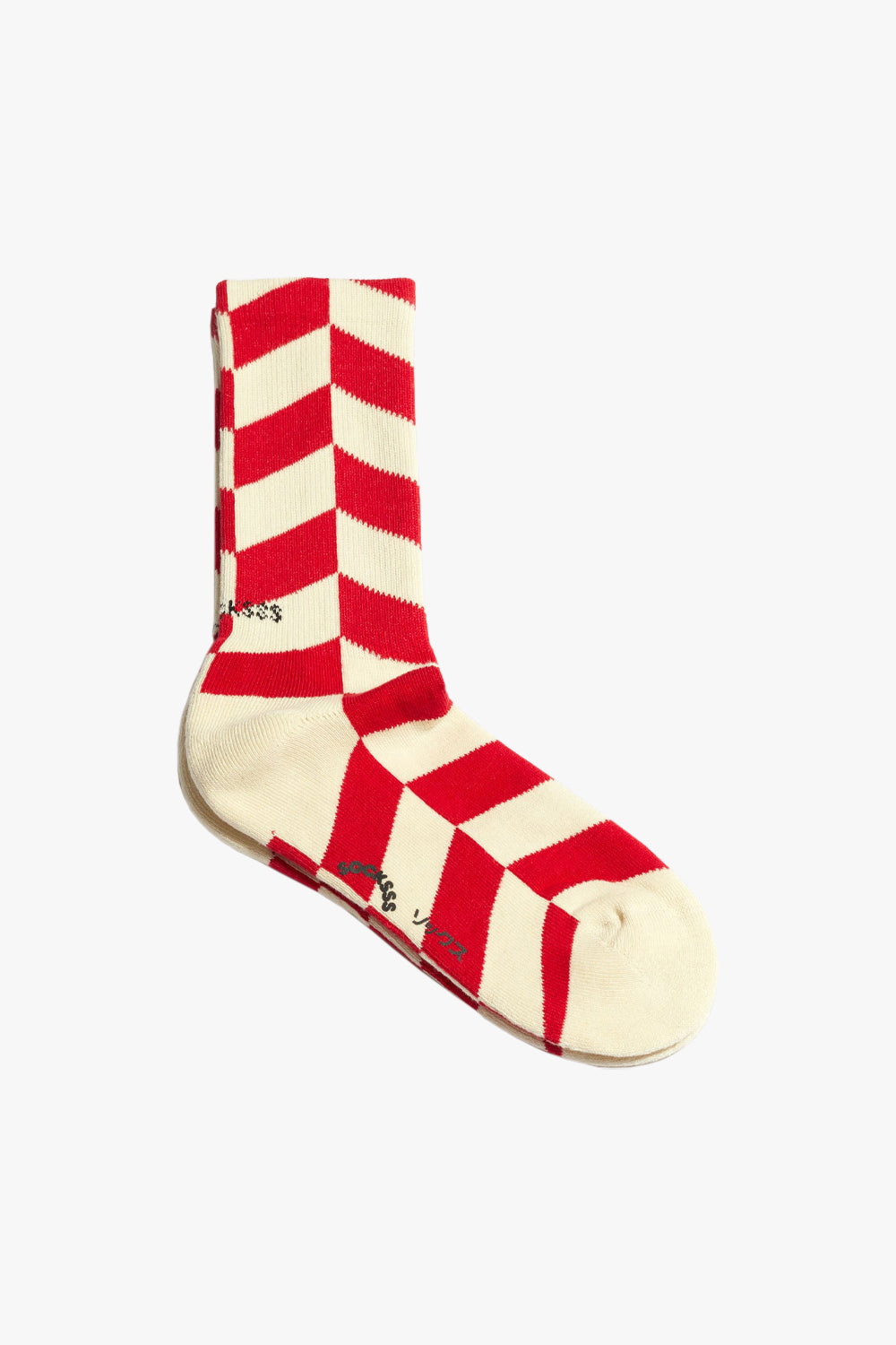 Socksss Drive Thru Socks Red & Cream