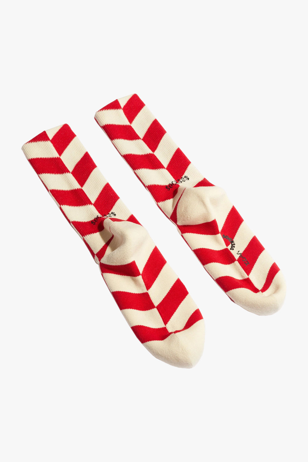 Socksss Drive Thru Socks Red & Cream