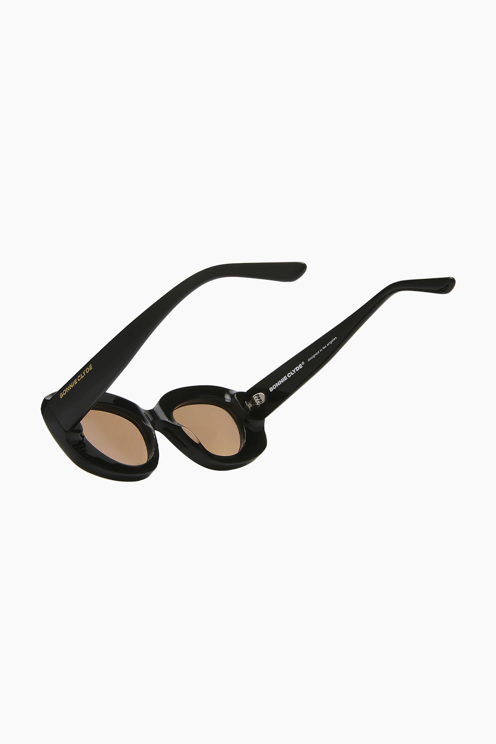 Bonnie Clyde Black Portal Sunglasses Orange Tint