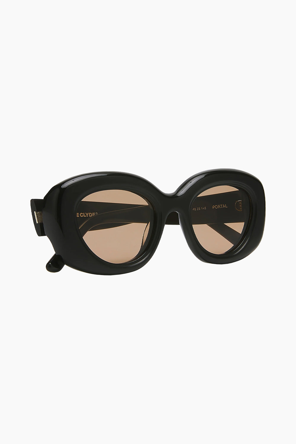 Bonnie Clyde Black Portal Sunglasses Orange Tint