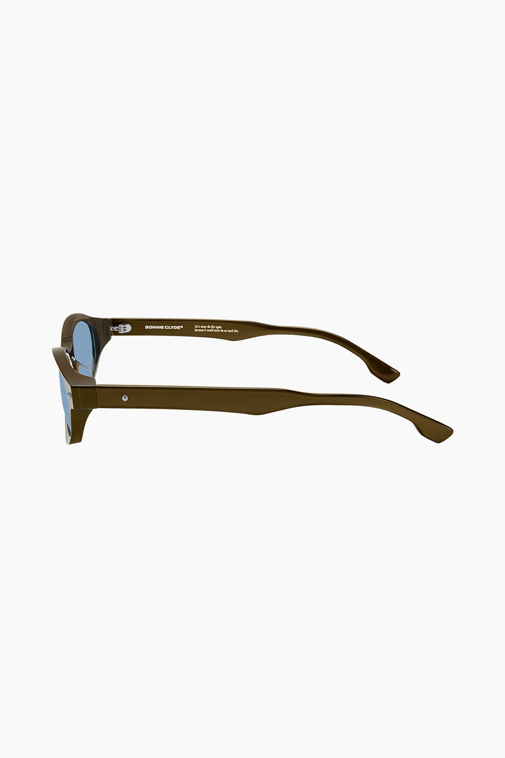 Bonnie Clyde Brown Roller Coaster Sunglasses Blue Tint