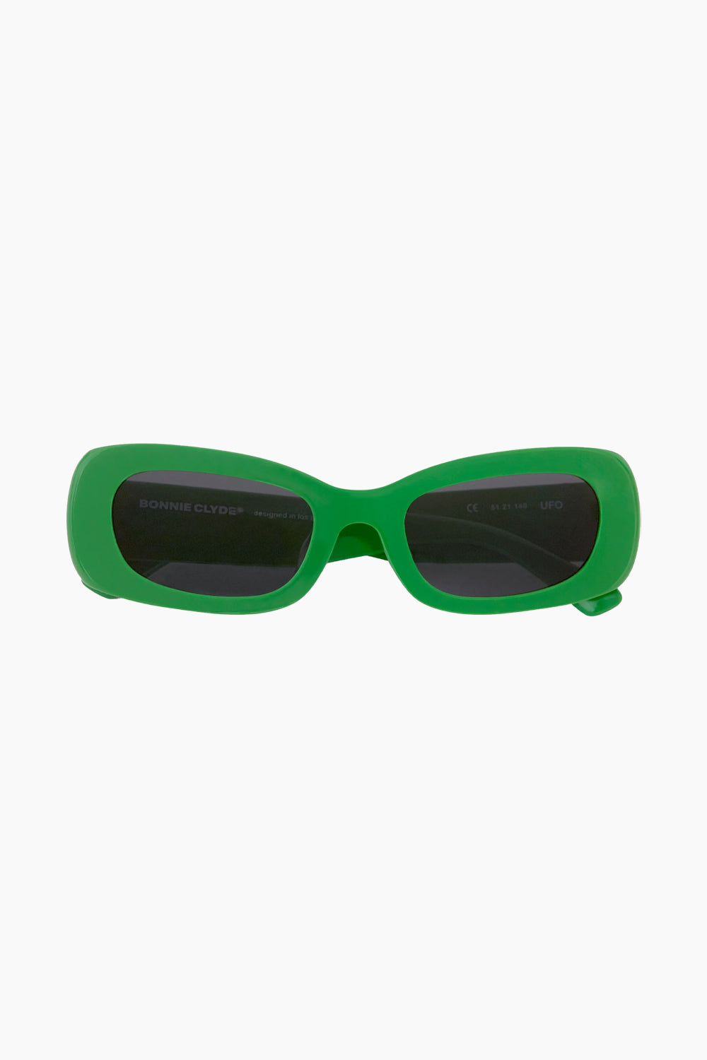 Bonnie Clyde Green UFO Sunglasses Black Tint